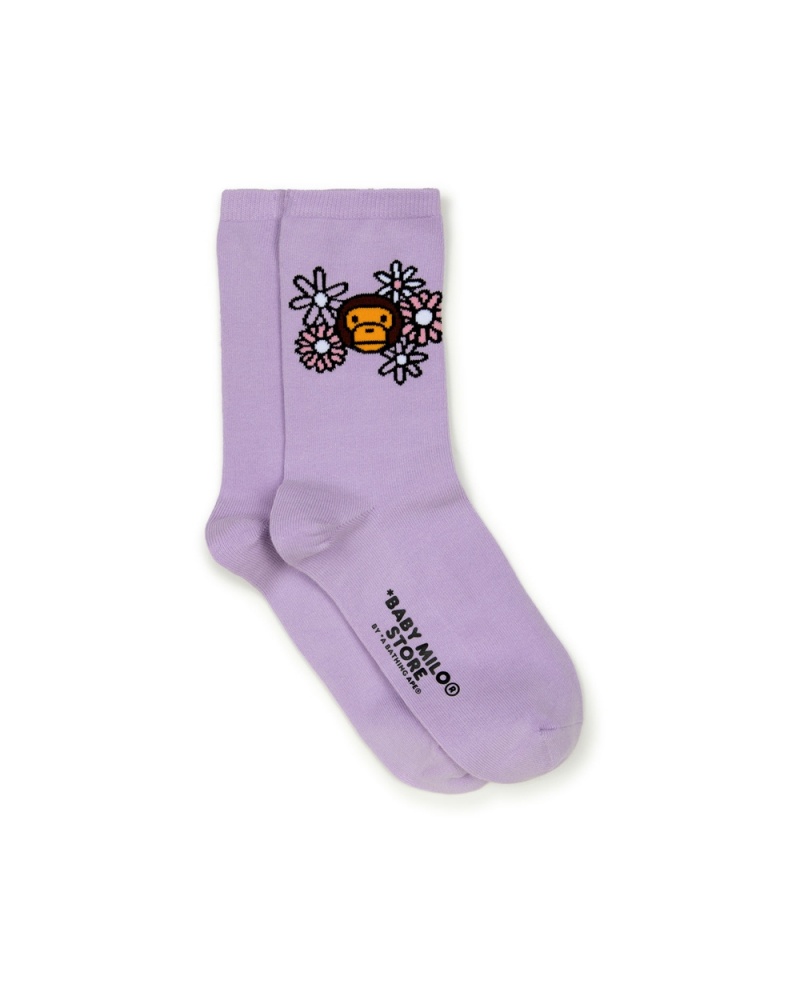 Chaussettes Bape Baby Milo Violette Femme | OXC-68634533